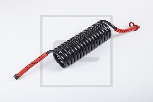 Spiralschlauch / Luftwendel rot 20W M18x1,5 mit Knickschutz