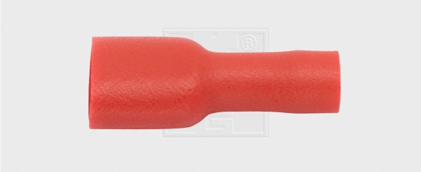 Flachsteckhülse 6,3 / 0,5-1,5mm², rot, vollisoliert