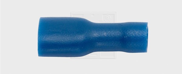 Flachsteckhülse 6,3 / 1,5-2,5mm², blau, vollisoliert